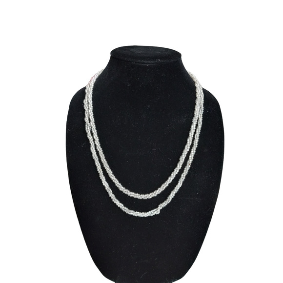 Vintage Rice Pearl Double strand Necklace - Picture 1 of 10